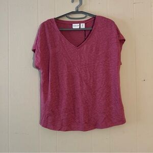 Rachel Zoe size medium v neck blouse 100% Linen